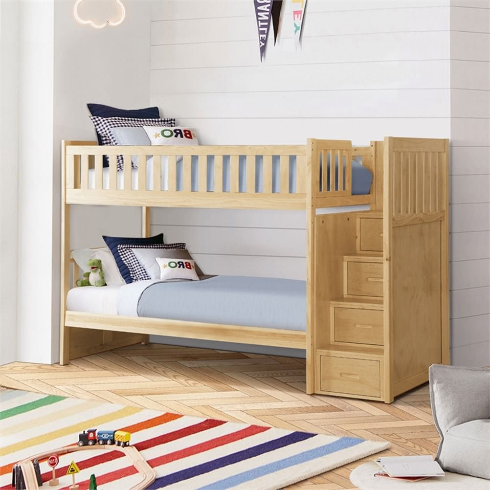 Lexicon Contemporary Wood And Mdf Board Twin/Twin Step Bunk Bed In ... intended for