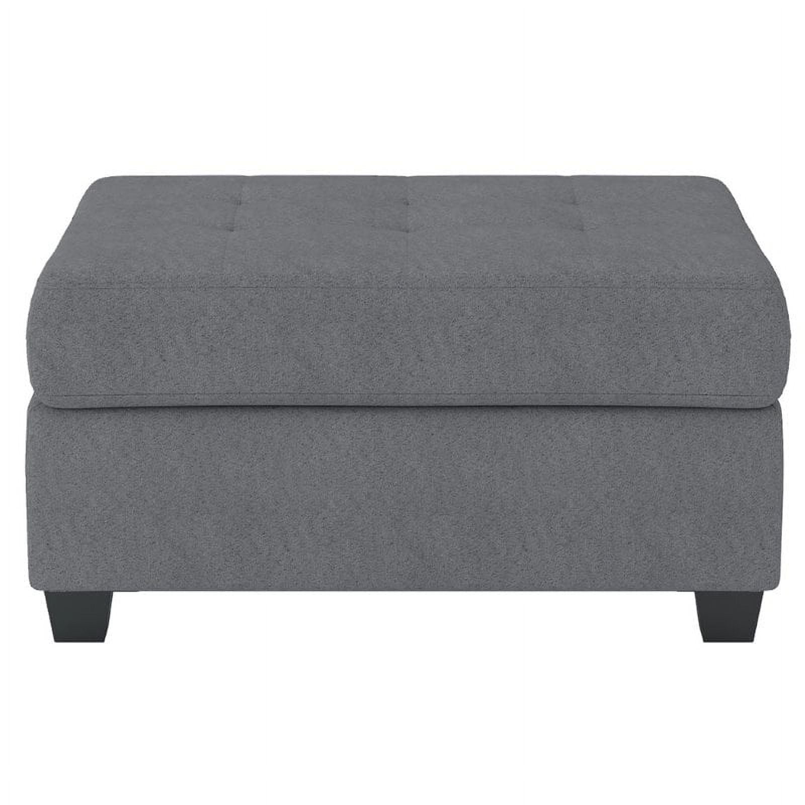 Lexicon Maston Microfiber Ottoman With Storage In Dark Gray - Walmart.com throughout
