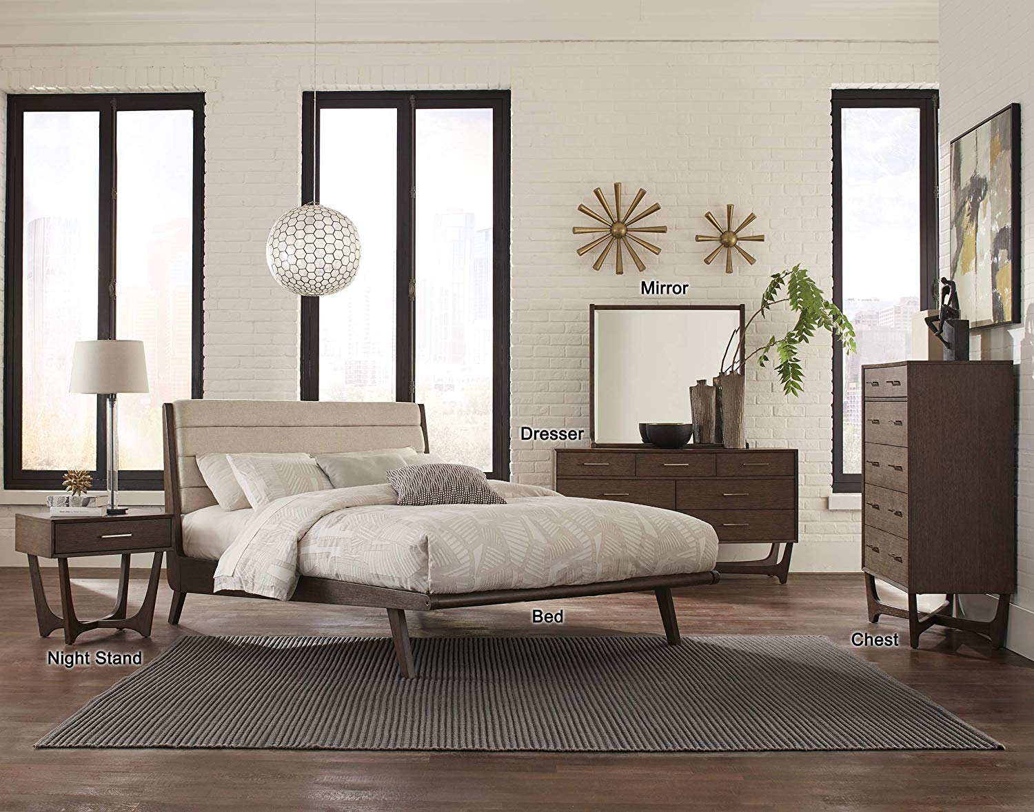 Lexicon Ruote Bed - Mid-Century Modern - Mid Decco pertaining to Choosing the Right Bunk Bed The Lexicon Contemporary Natural Pine Option