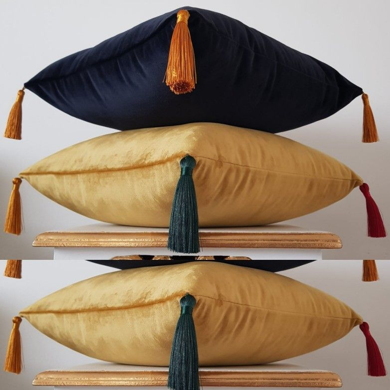 Lush Gold And Navy Velvet Cushions Royal Standard | Velvet Cushions ... inside