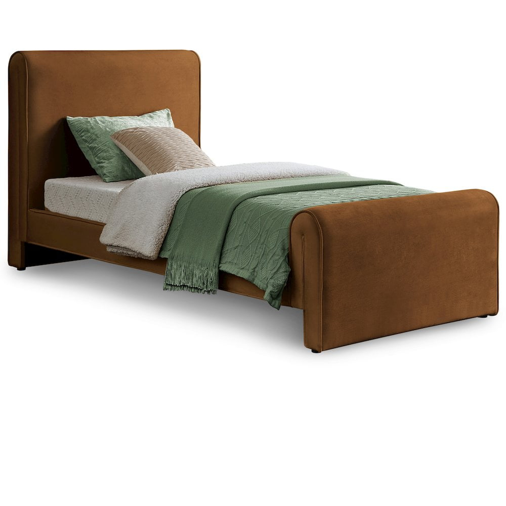 Meridian Furniture Sloan Saddle Velvet Twin Bed - Walmart.com within Exploring Comfort and Style with Your Sloan Saddle Velvet Sofa