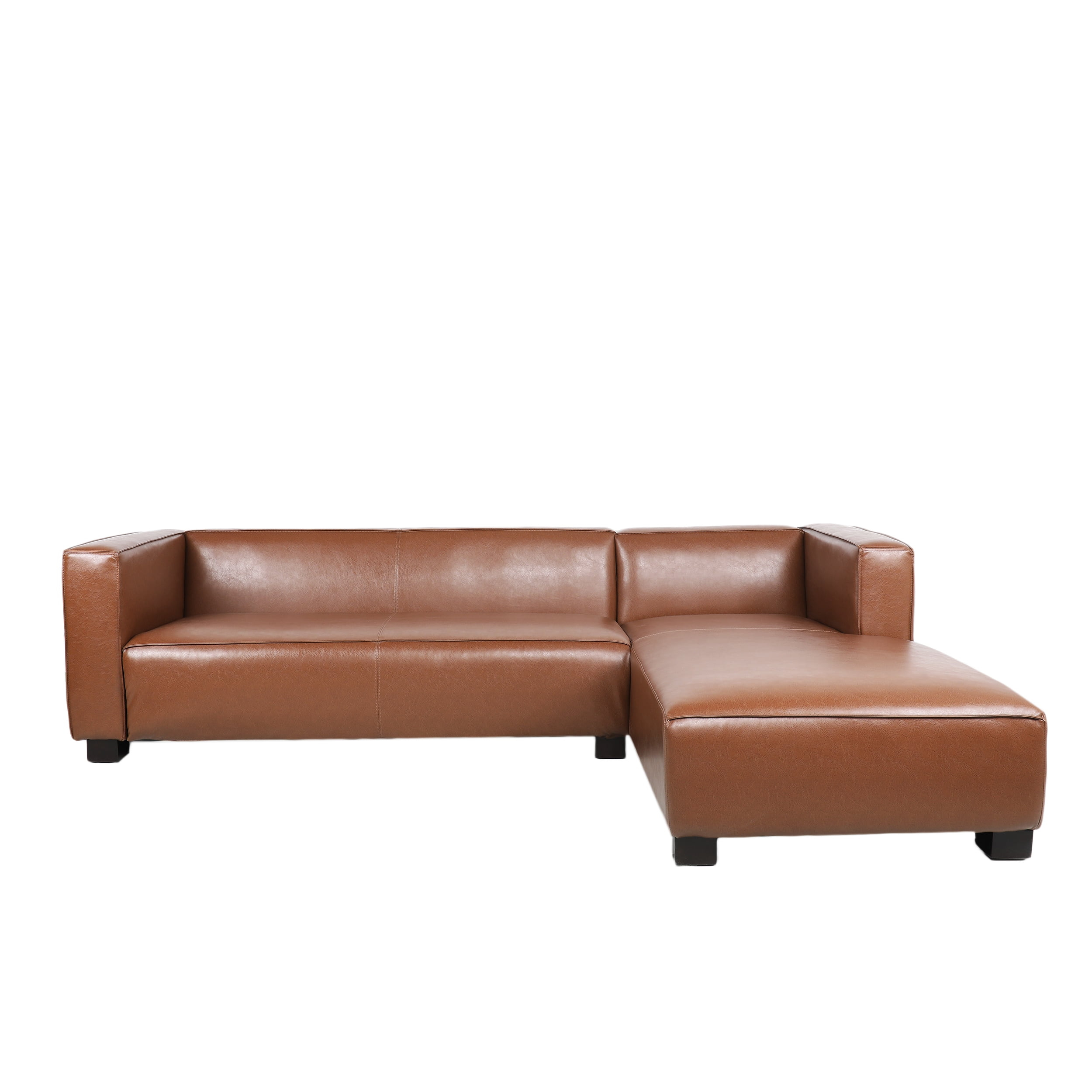 Minkler Comfortable Living Room Set, Faux Leather 3 Seater Sofa With ... within