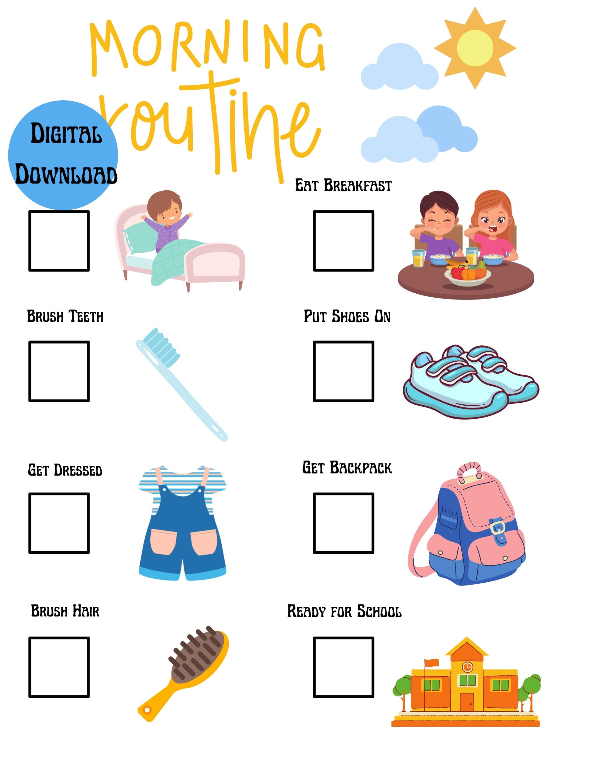 Morning Routine For Kids Getting Ready For School, Help Your Child ... in How the Rainbow Accents Toddler Locker Simplifies Morning Routines