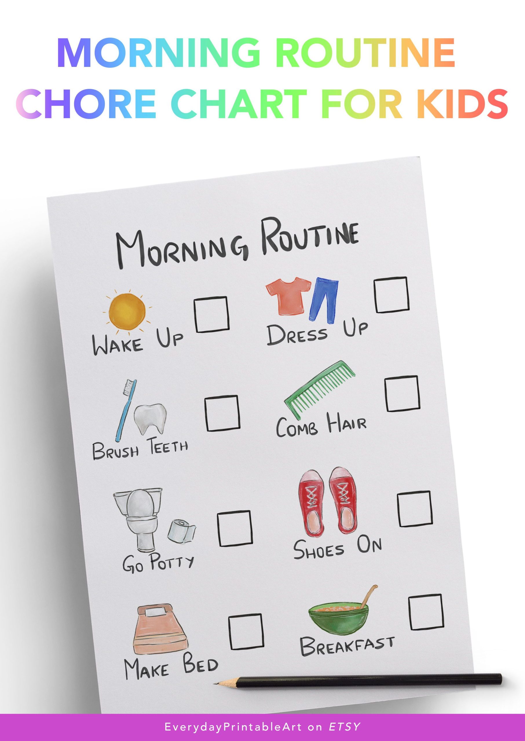 Morning Routine For Toddlers -Daily Schedule Printable | Chore Chart ... in