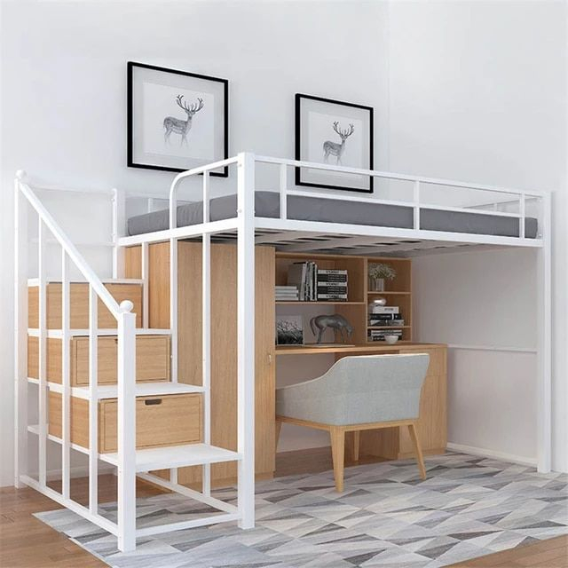 Nordic Metal Bed Space Saving Student Dormitory Bunk Bed Sturdy Frame ... for A Closer Look at the Roseto WEIF11679 Twin Steel Loft Bed Understanding Its Design and Benefits