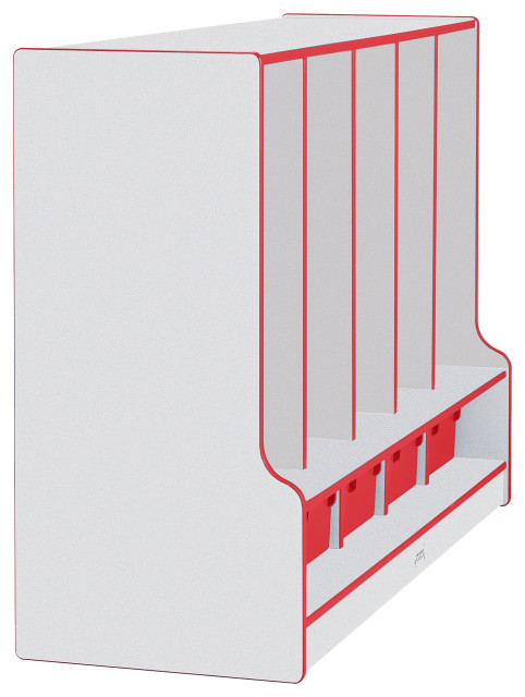 Rainbow Accents Toddler 5 Section Coat Locker With Step - With Trays ... intended for