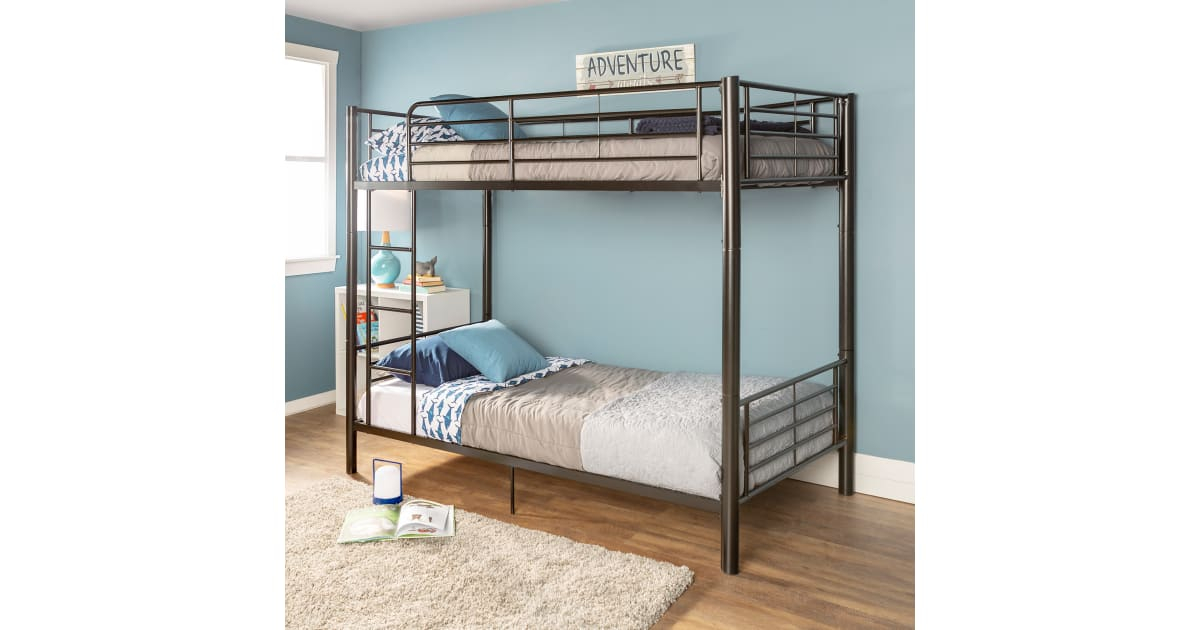 Roseto Weif64183Bk Twin Over Twin Steel Bunk Bed With Side Ladder ... with A Closer Look at the Roseto WEIF11679 Twin Steel Loft Bed Understanding Its Design and Benefits