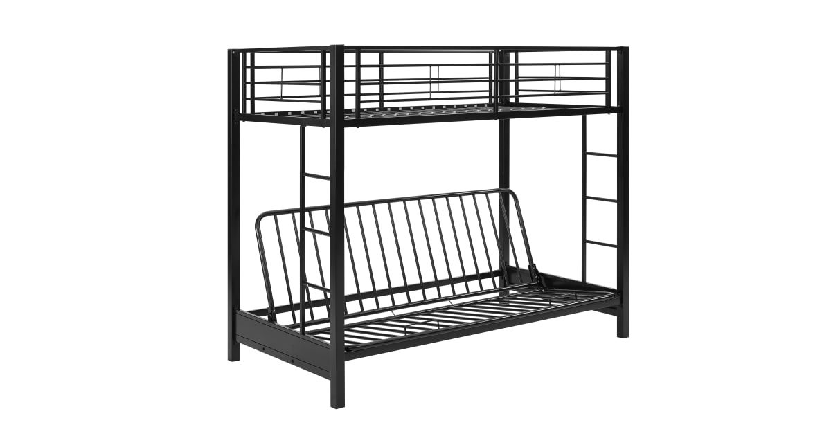 Roseto Weif69170Bk Twin Over Futon Steel Bunk Bed | Build.com with A Closer Look at the Roseto WEIF11679 Twin Steel Loft Bed Understanding Its Design and Benefits