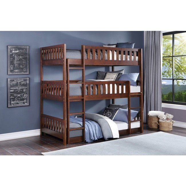 Rowe Triple Bunk Bed By Homelegance | Furniturepick with regard to