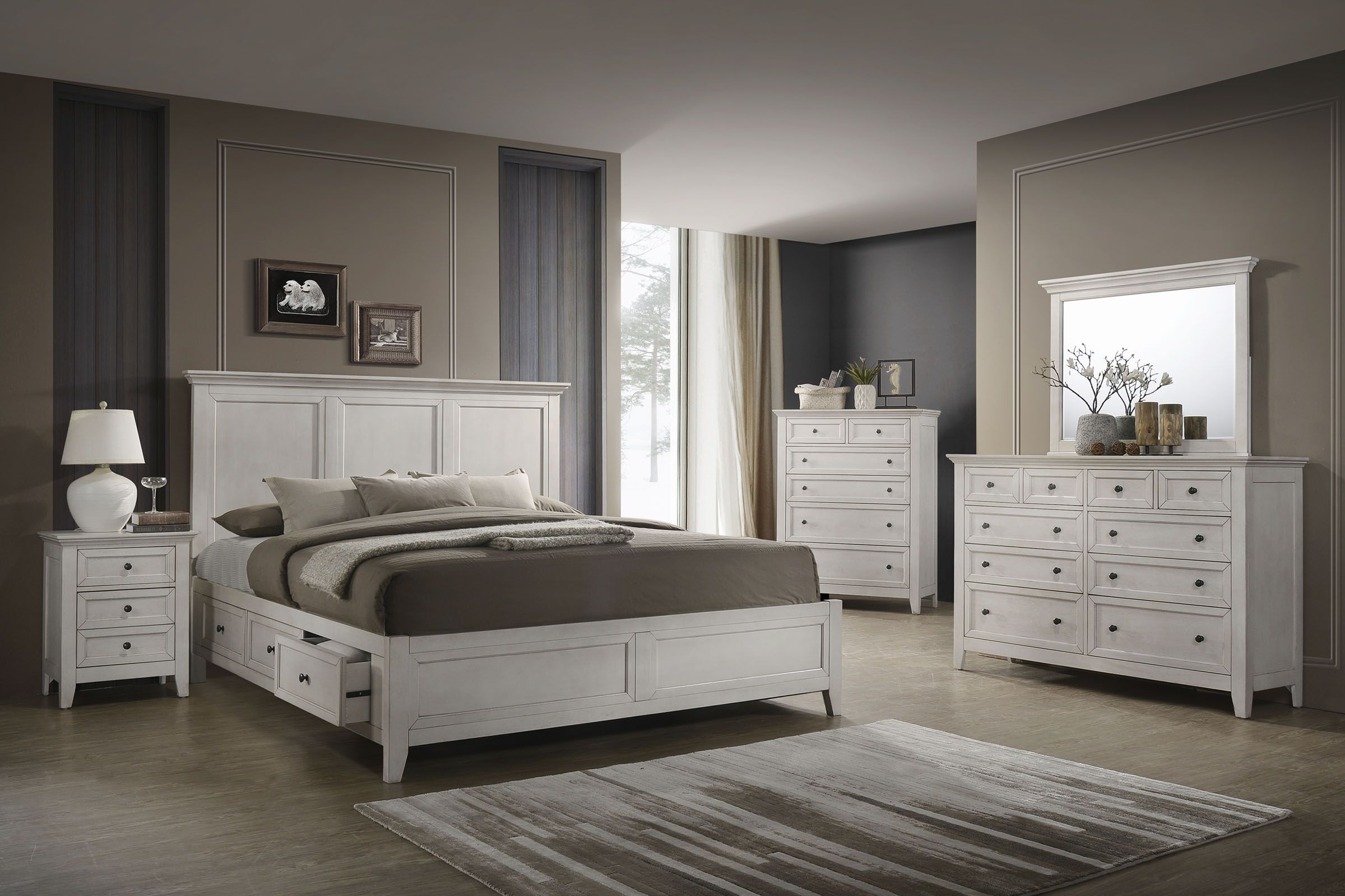 San Mateo White Bedroom Collection with Transform Your Child's Room with the San Mateo Rustic White Dresser's Charm