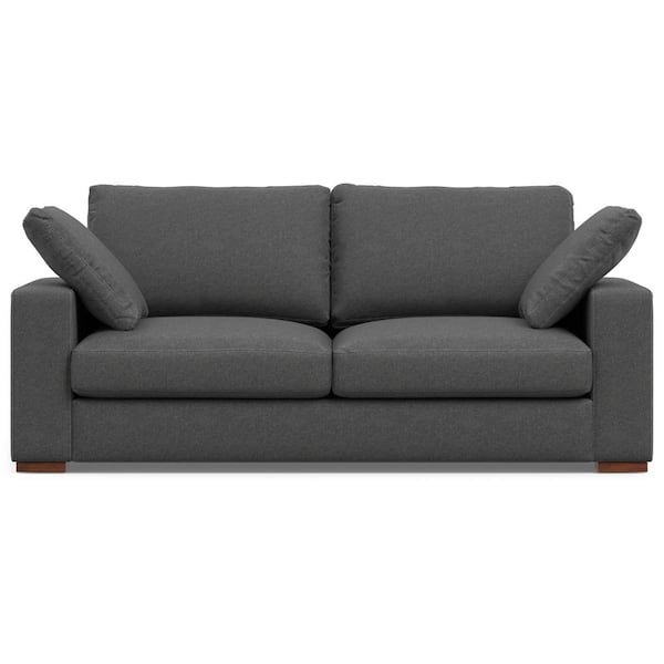 Simpli Home Charlie 78-Inch Straight Arm Tightly Woven Performance ... throughout