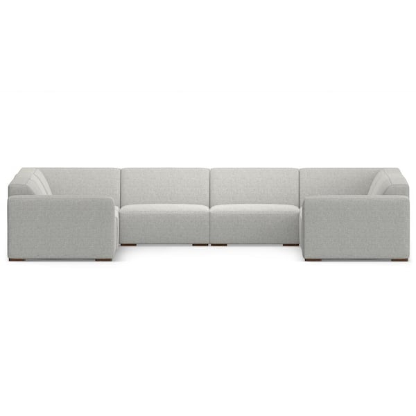 Simpli Home Rex U-Shaped Modular Sectional Sofa In Tightly Woven ... with regard to