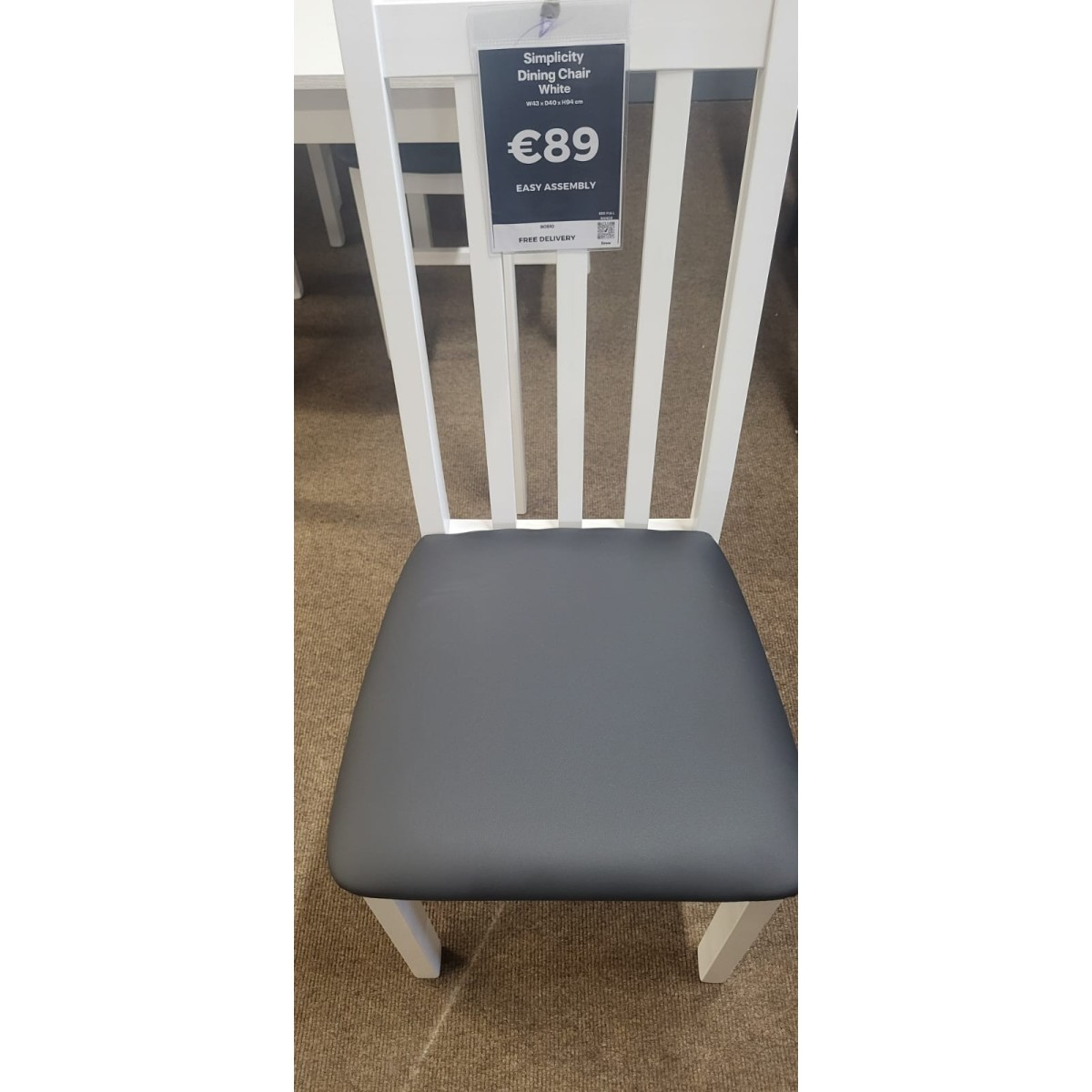 Simplicity Dining Chair - White in
