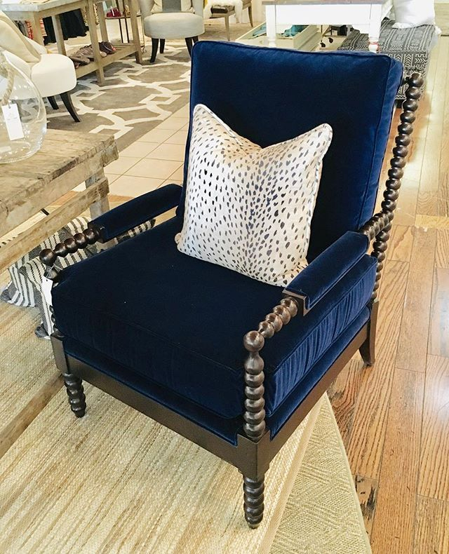 Sitting Pretty In Navy Velvet. . . . #Chair #Velvetupholstered #Navy # ... intended for Navigating the Richness of Navy Velvet in Home Decor
