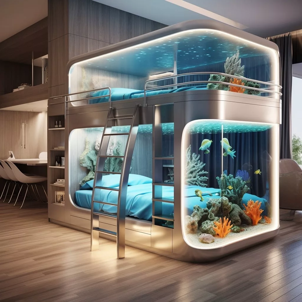 Sleeping With The Fishes In Style: Explore These Amazing Aquarium Beds regarding Designing Sleep Havens With the Cone Mills Complete Bunk Bed