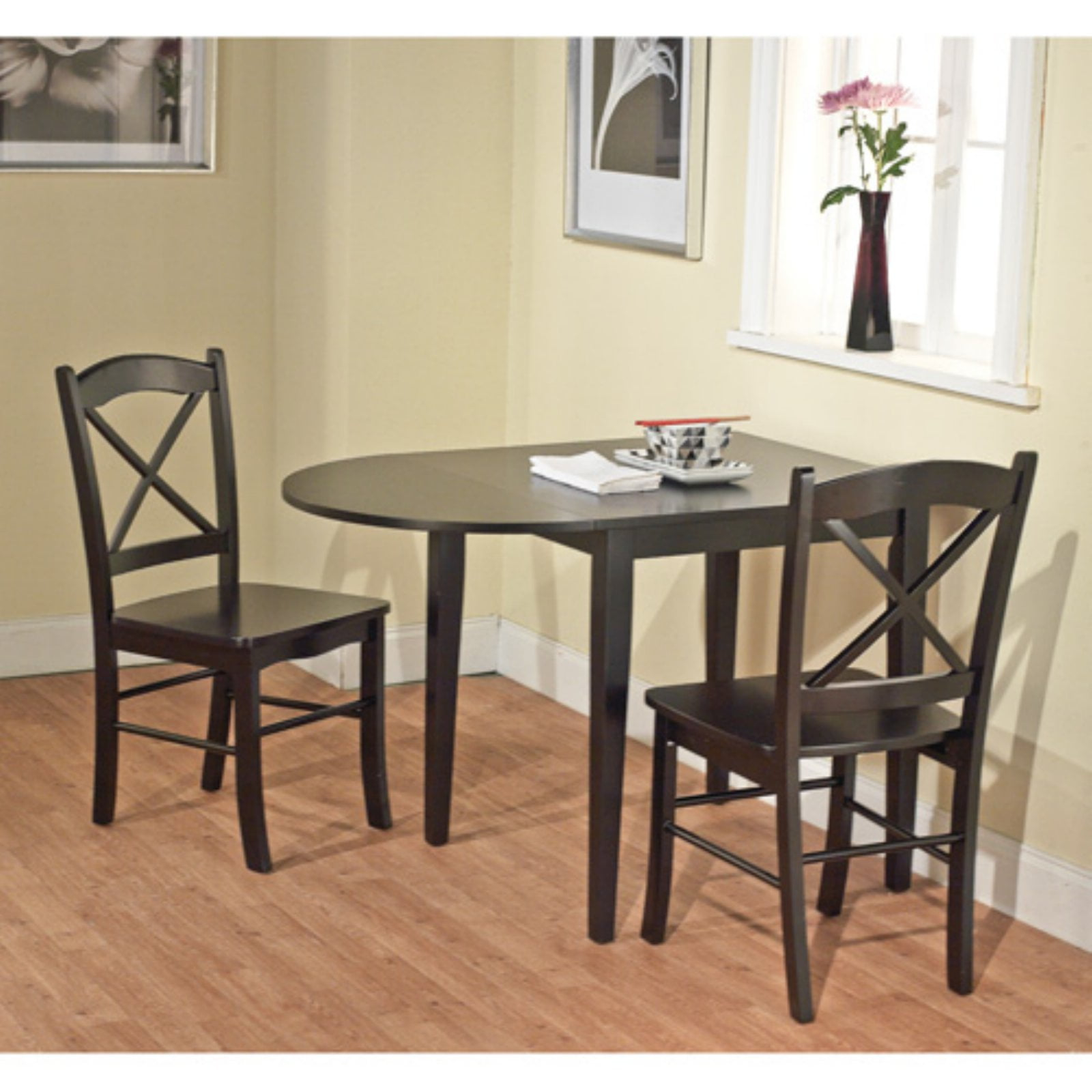 Small Room Furniture Spaces: Simple Living 3-Piece Dining Set, Country ... regarding