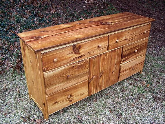 Solid Wood Dresser, Pine Dresser With Drawers, Reclaimed Wood Dresser ... pertaining to