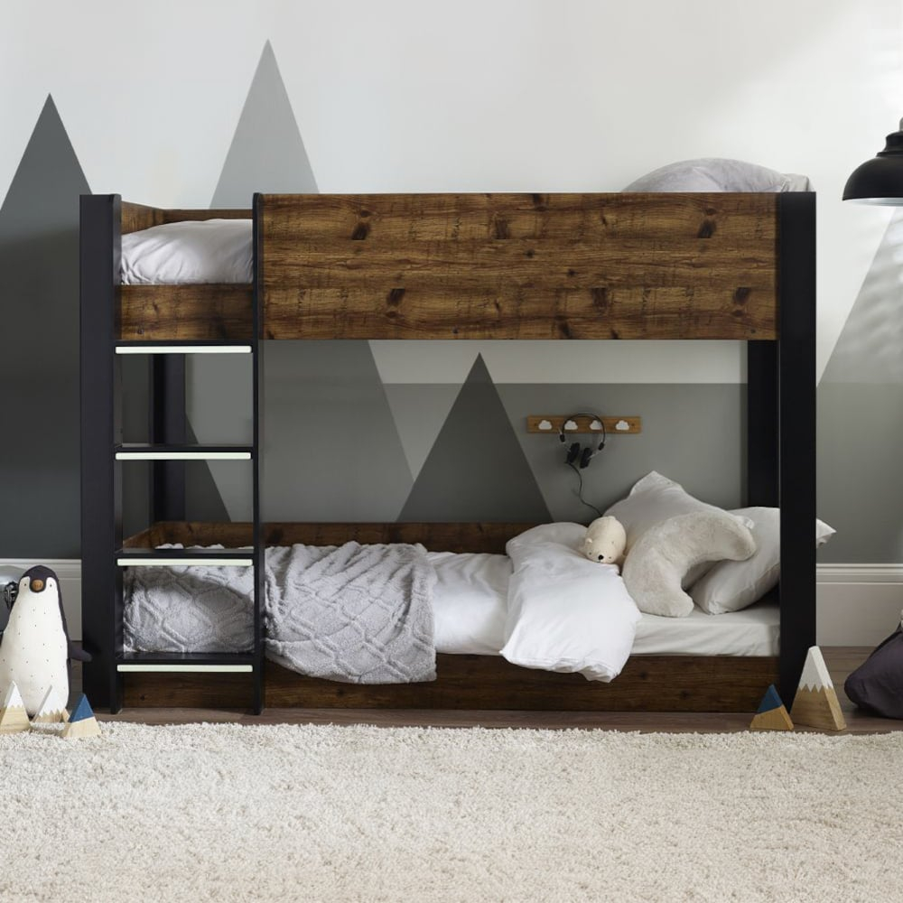 Solomon Rustic And Black Wooden Bunk Bed | Happy Beds in Finding the Perfect Fit Choosing the Right Black Bunk Bed for Your Child