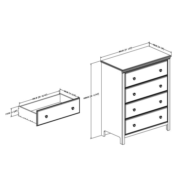 South Shore Cotton Candy 29.75'' Wide 4 - Drawer Chest &Amp; Reviews | Wayfair regarding Understanding the South Shore Cotton Candy 4-Drawer Chest in Pure White