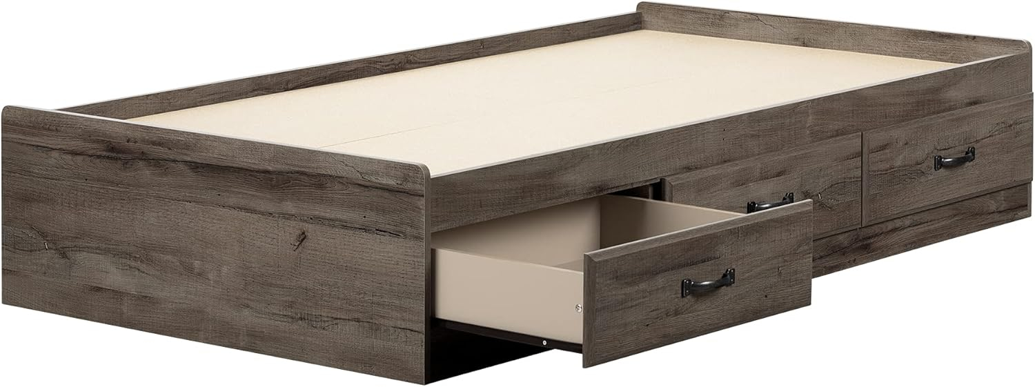 South Shore Furniture Ulysses Twin Mates Bed (39") With 3 Drawers, Fall ... inside South Shore Ulysses Dresser in Fall Oak Finding the Perfect Fit for Kids' Storage