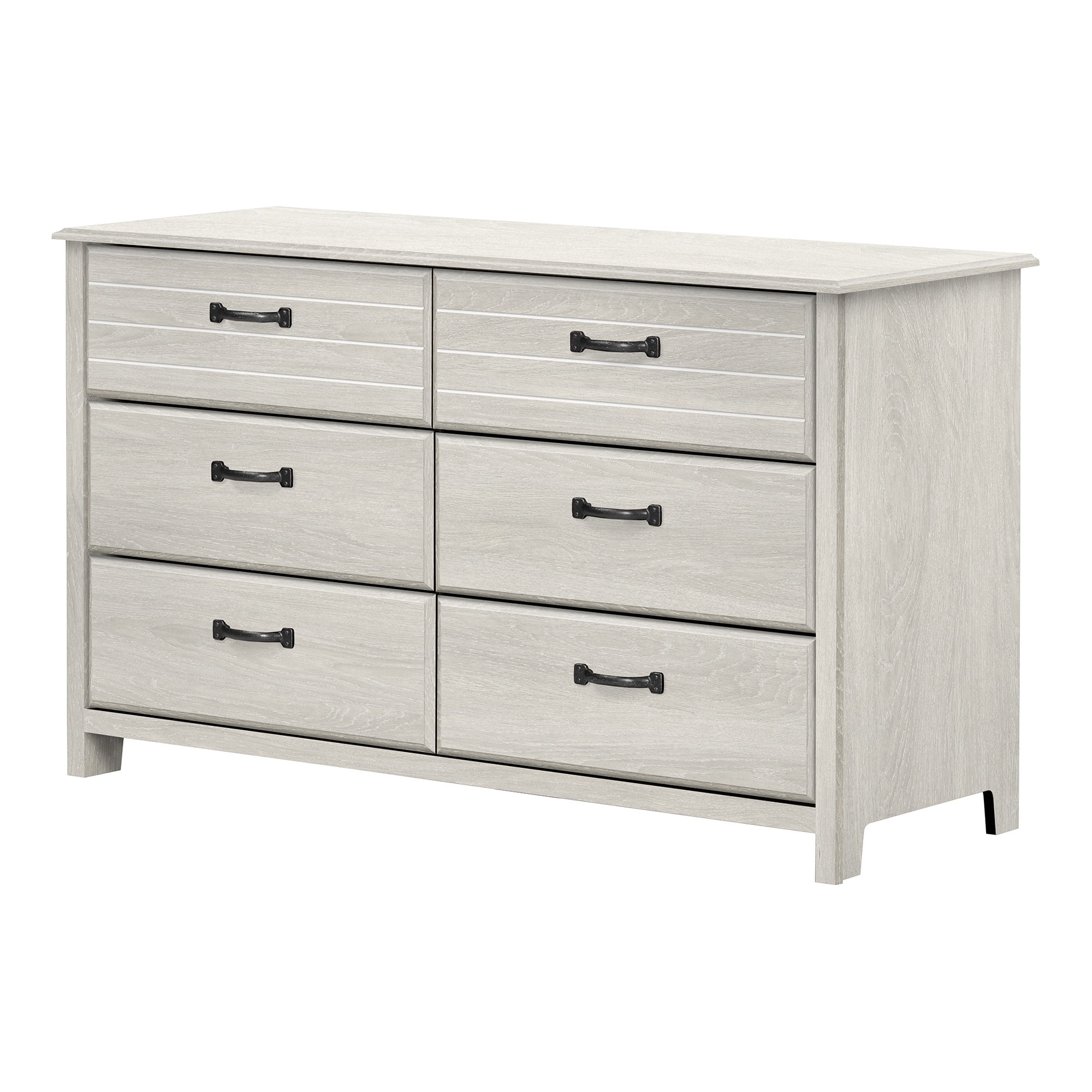 South Shore Ulysses 6-Drawer Double Dresser Winter Oak - Walmart.com for