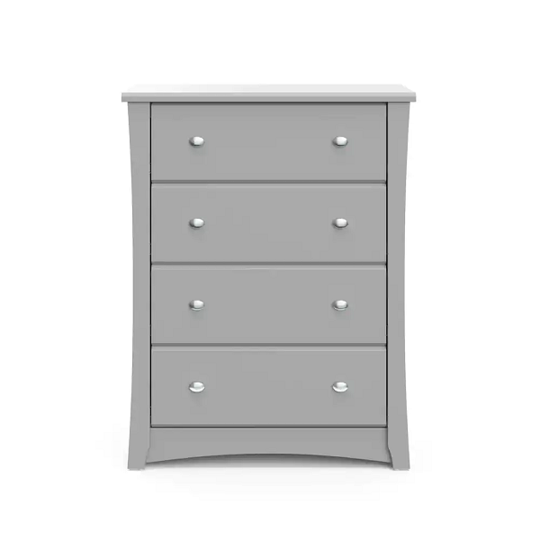 Storkcraft 4-Drawer Crescent Pebble Gray Dresser | Bigeasymart.com for The Pebble Gray Storkcraft Crescent 4 Drawer Chest Tips from Fellow Parents