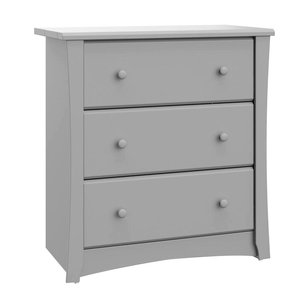 Storkcraft Crescent 3-Drawer Pebble Gray Chest (33.4 In. H X 31.5 In. W ... intended for The Pebble Gray Storkcraft Crescent 4 Drawer Chest Tips from Fellow Parents