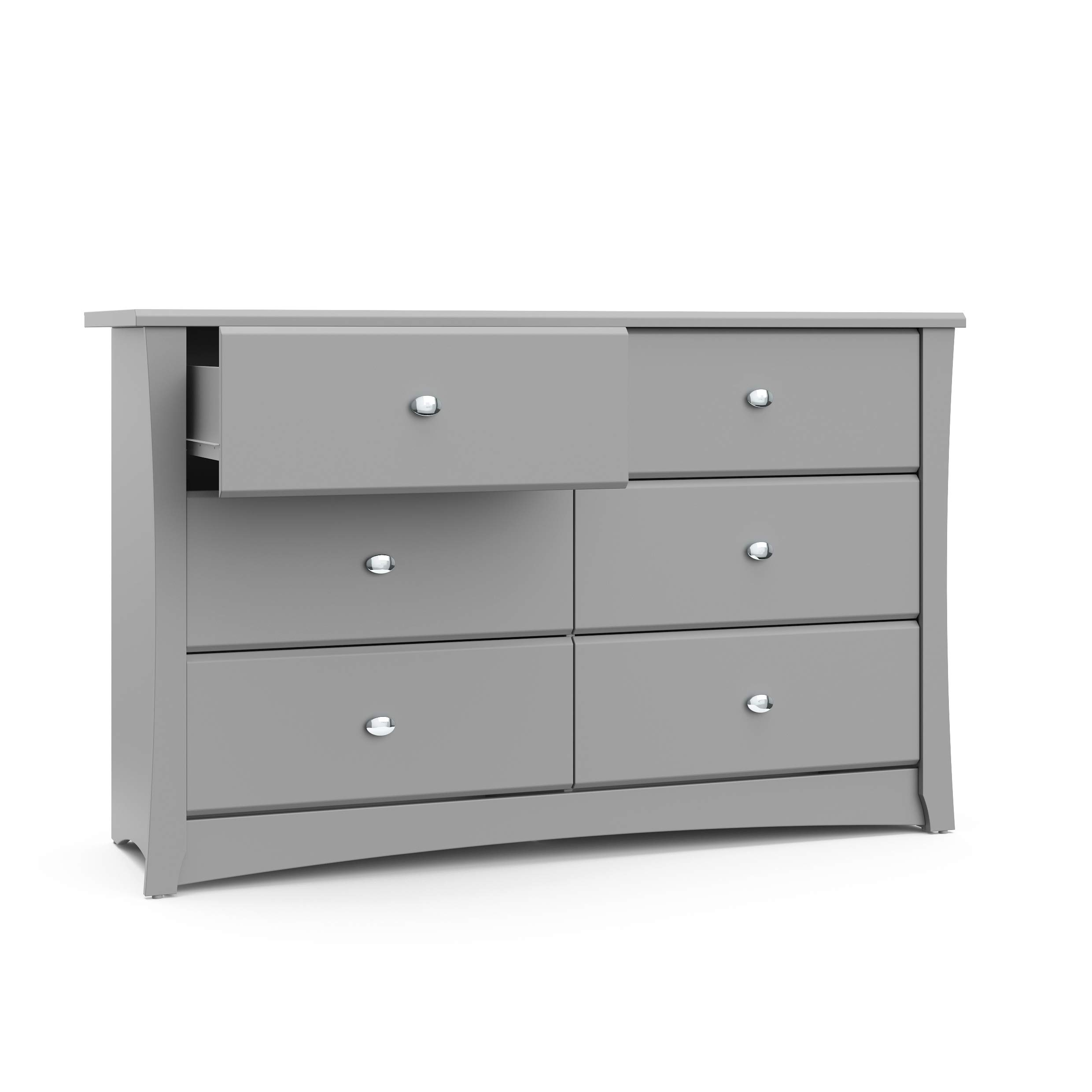 Storkcraft Crescent 6 Drawer Double Dresser (Pebble Gray) – Greenguard ... intended for