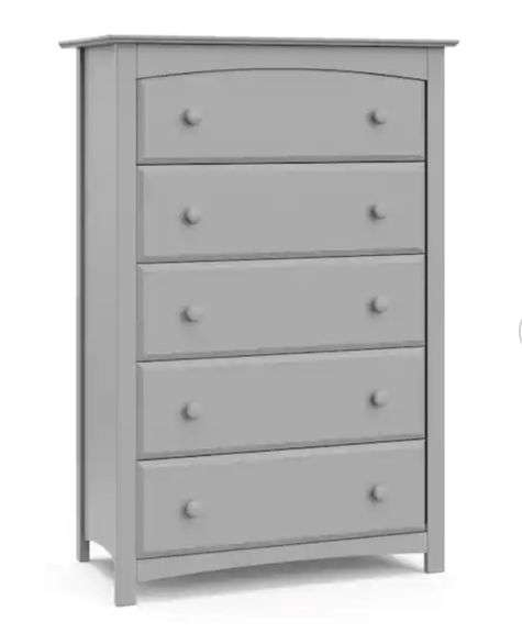Storkcraft Kenton 5-Drawer Pebble Gray Dresser - Metzger Property ... intended for