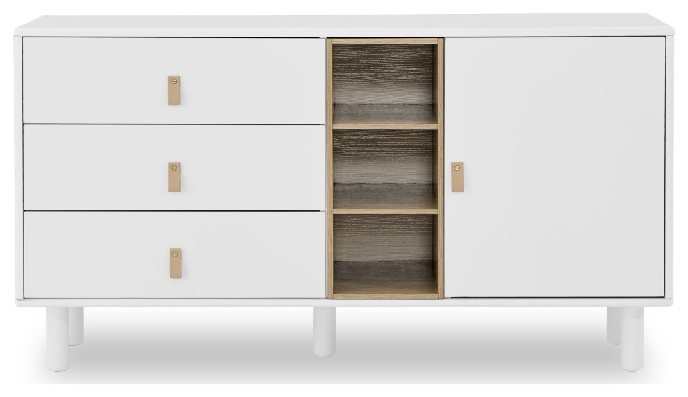 Tateus Storage Cabinet With Doors And Drawers, Chest Of Drawers ... intended for Style and Storage A Perfect Blend in the TATEUS Grey Chest