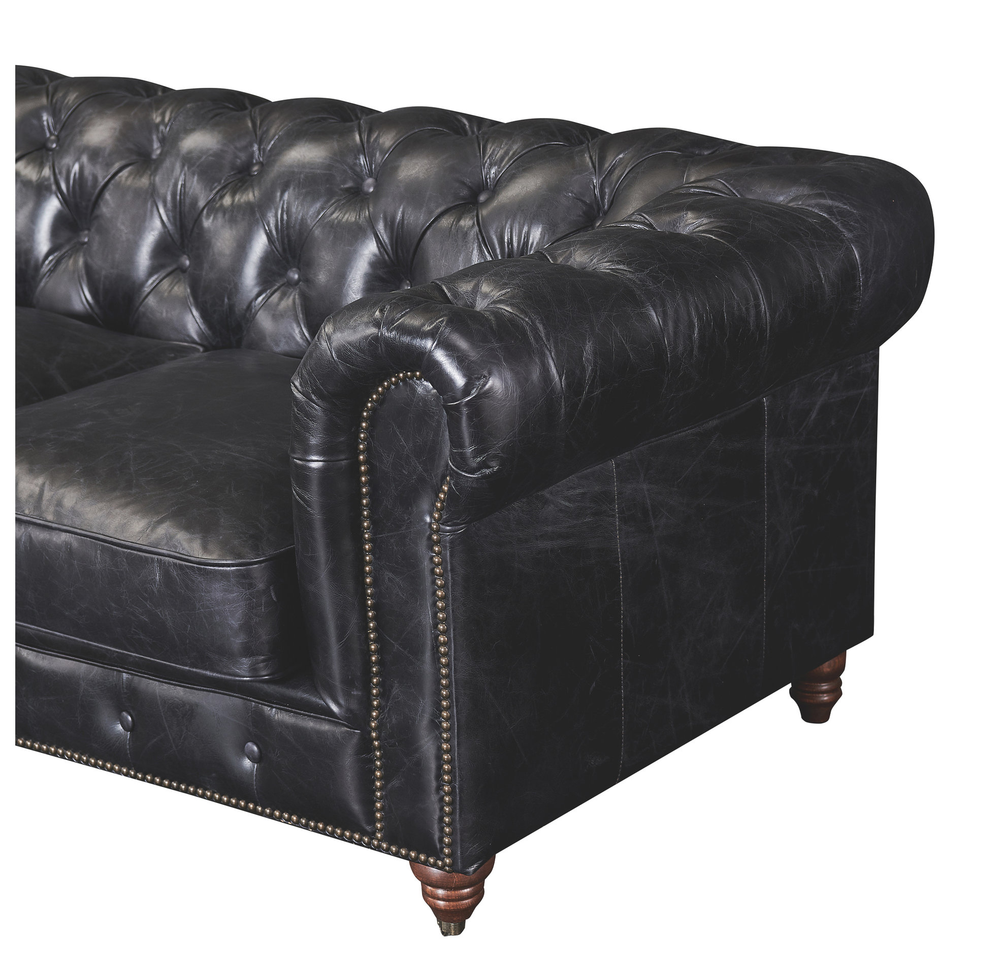 Unveiling the Elegance of Slate Top Grain Leather Chesterfield Sofas
