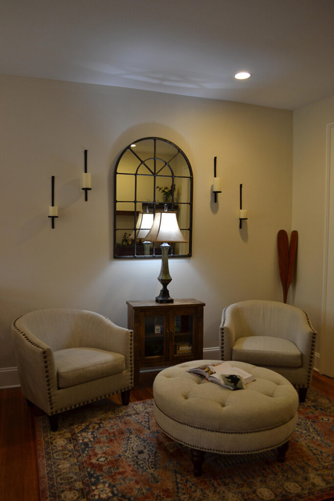 Tuesday Tip: Create A Cozy Corner – Mcq Interiors within Creating Cozy Corners with the Beige & Gold Ohnstad Shell Sofa