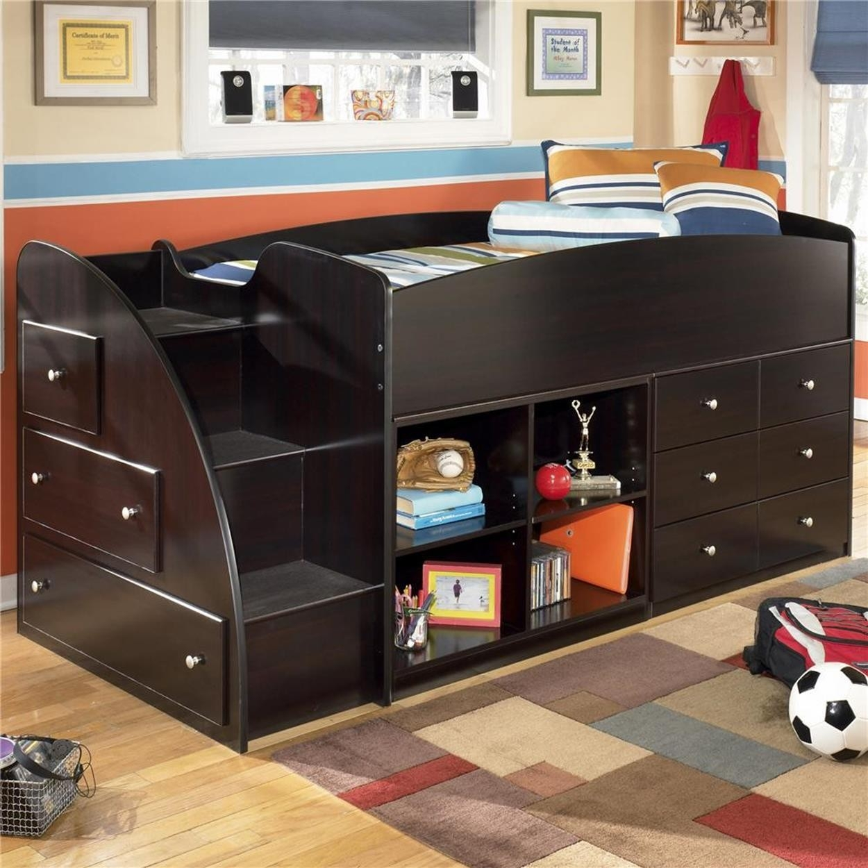 Twin Loft Bed With Storage Underneath - Foter inside A Closer Look at the Roseto WEIF11679 Twin Steel Loft Bed Understanding Its Design and Benefits
