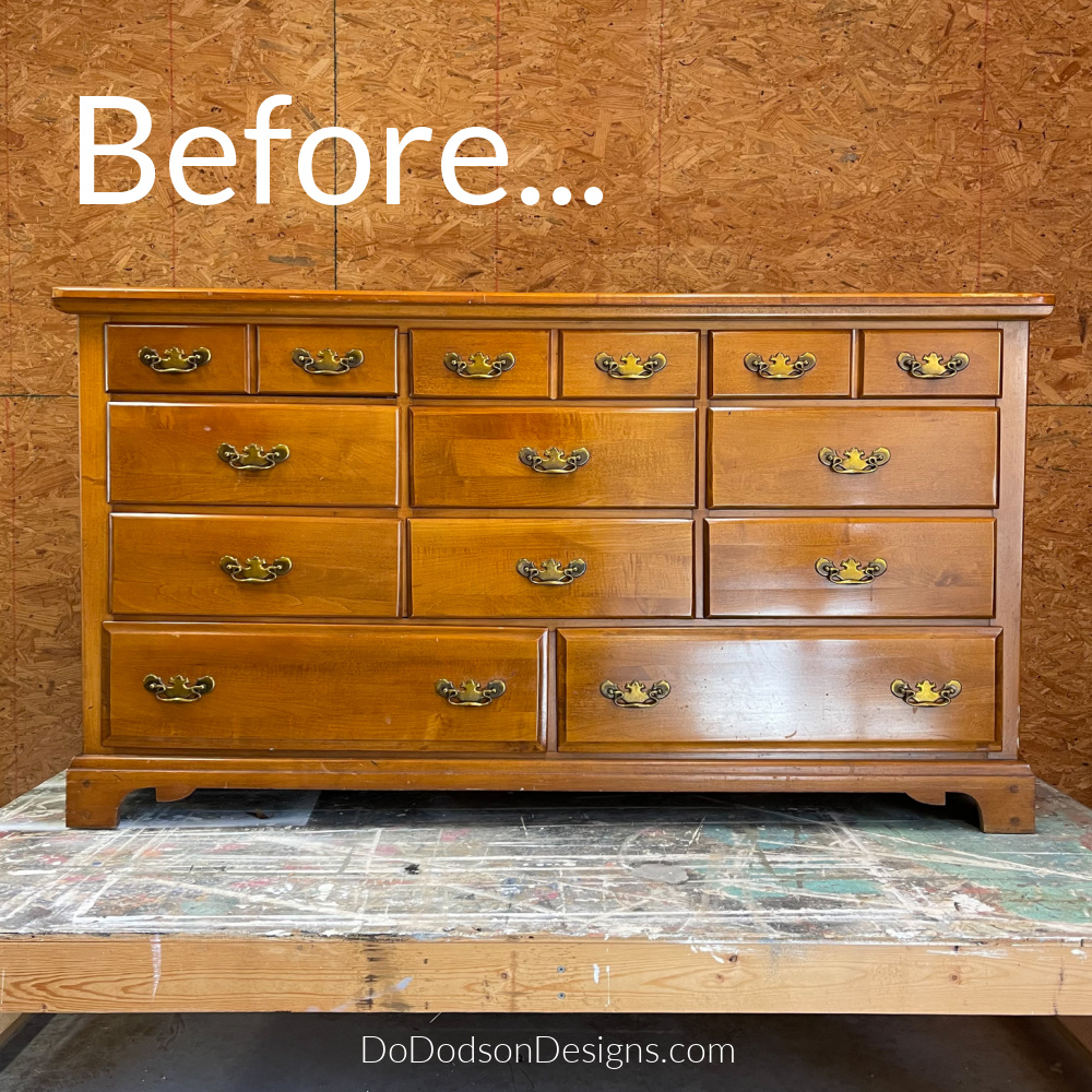 White And Modern Wood Dresser (Two-Toned) Makeover - Do Dodson Designs with regard to