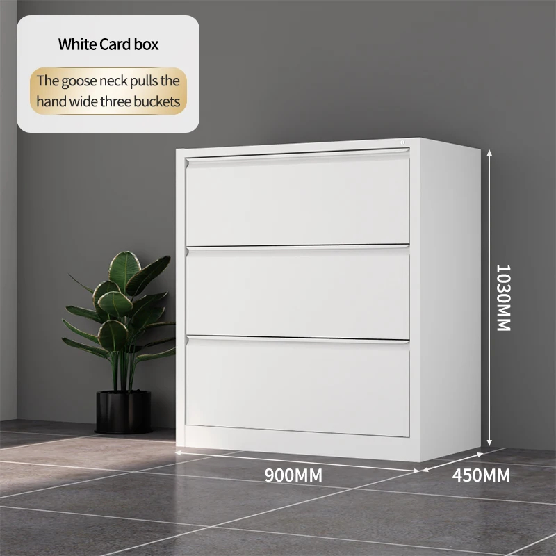 White Customized Steel Filing Cabinet Office Storage 3 Drawer Cabinet ... regarding
