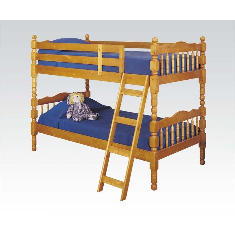 02301 Acme Furniture Homestead Honey Oak Twin/Twin Bunk Bed inside