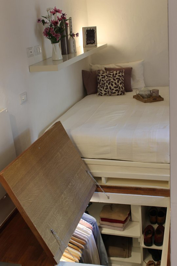 10 Smart Floor Storage Ideas For Small Space Solutions | Housetodecor.com regarding The Endicott Bunk Bed Smart Storage Solutions for Small Spaces