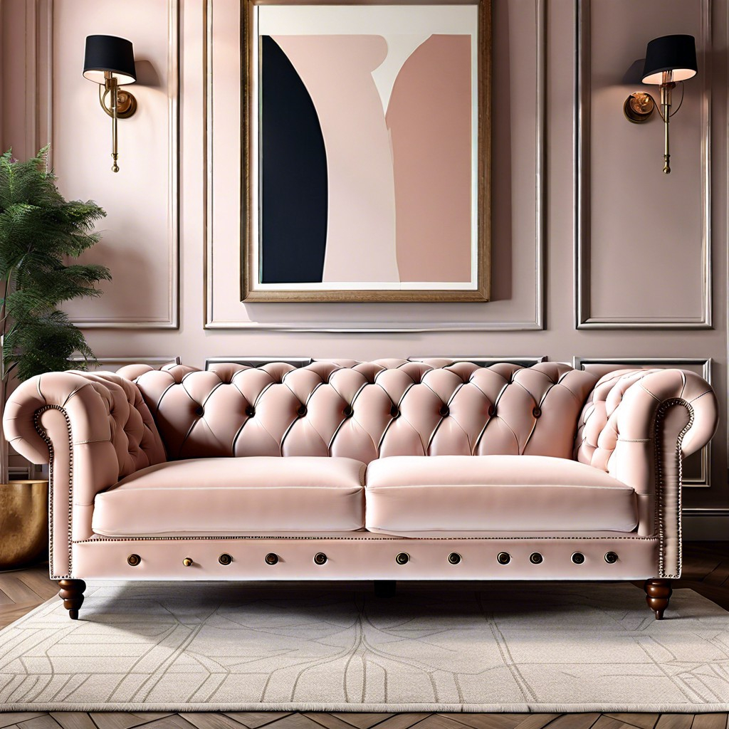 15 Blush Sofa Ideas To Inspire Your Home Decor inside Designing with the Tischa Velvet Sofa Cream Blush Effortless Elegance