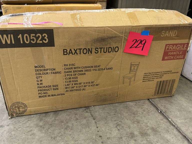 (2) Baxton Studio Dining Chairs In Box - Earl's Auction Company regarding Understanding the Craftsmanship of Baxton Studio Dining Furniture