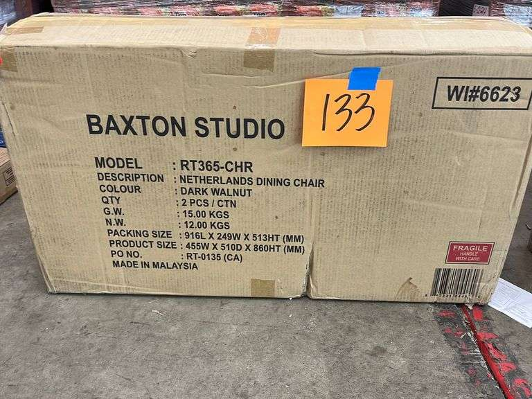(2) Baxton Studio Dining Chairs In Box - Earl's Auction Company regarding Understanding the Craftsmanship of Baxton Studio Dining Furniture