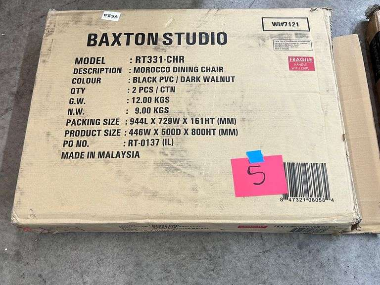 (2) Baxton Studio Dining Chairs In Box - Earl's Auction Company with regard to Understanding the Craftsmanship of Baxton Studio Dining Furniture