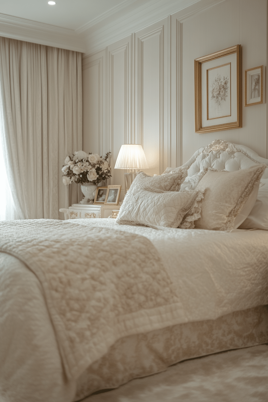 29 White Aesthetic Bedroom Ideas To Achieve A Chic And Peaceful Vibe ... in Achieving a Serene Bedroom Aesthetic with the White Washed Natural Dresser