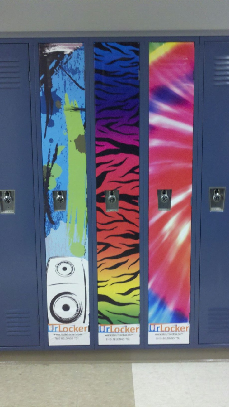3 Locker Skins They Really Brighten Up The School Hallway! Designs ... for Designing with Color How Rainbow Accents Lockers Brighten School Halls