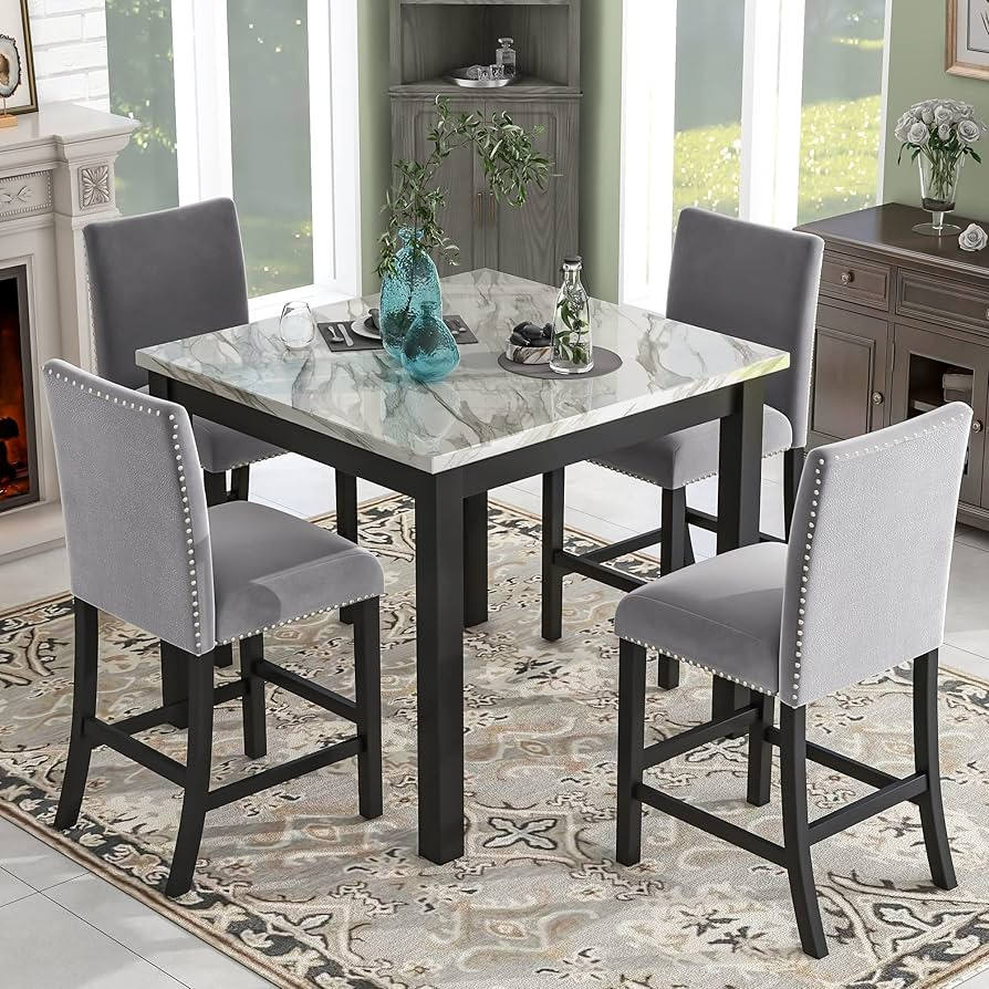 40 Inch Square Farmhouse Table in Freda Square 36" Counter Height Dining Table Cappuccino Understanding Its Charm