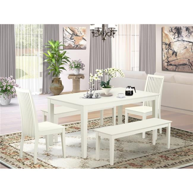 5 Piece Capri Dining Set - Linen White - Walmart.com intended for
