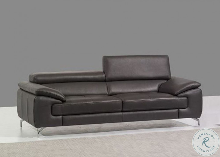 A973 Grey Italian Leather Sofa From J&Amp;M (17906112-S) | Coleman Furniture regarding