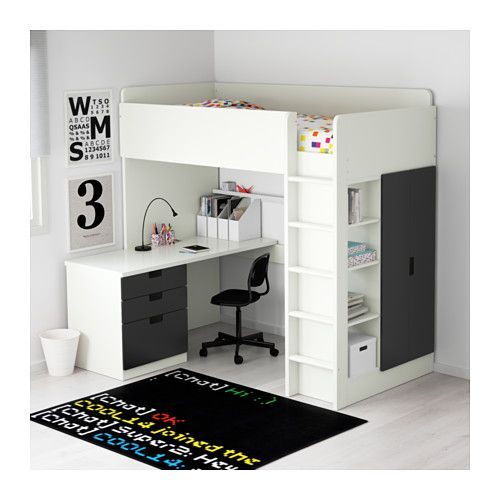 Acme Freya Loft Bed And Bookcase Ladder In White Solid Wood Walmart Com ... for Designing Your Dream Bedroom With Ample Storage The Freya Loft Bed