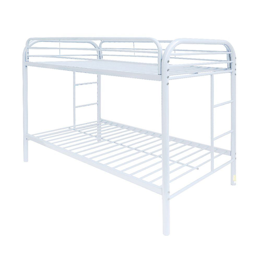 Acme Furniture - Thomas Twin/Twin Bunk Bed - 02188Wh intended for Unlocking Space Saving Solutions The ACME Thomas Twin Bunk Bed in White