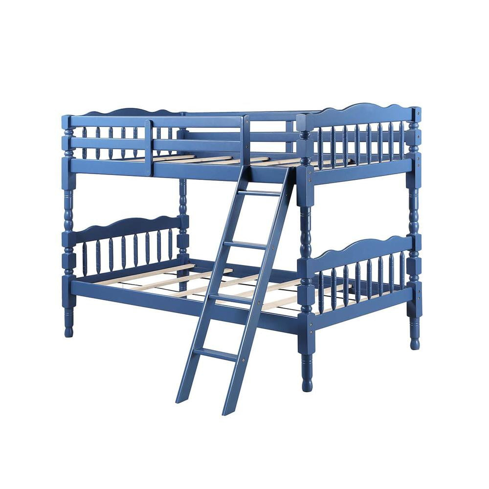 Acme Homestead Twin Twin Bunk Bed In Dark Blue Finish - Walmart.com for