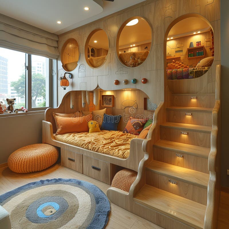 Adventure-Themed Kids Bedroom With A Loft Bed And Imaginative Play ... pertaining to Designing an Engaging Play Area with the Millie Loft Bed